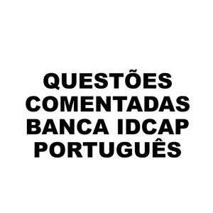 Imagem de capa para o Ebook Questões comentadas de Português banca IDCAP