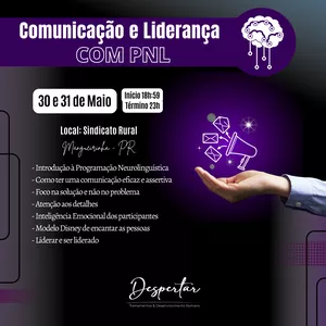 Imagem de capa para o Evento presencial Comunicação e Liderança com PNL - Mangueirinha
