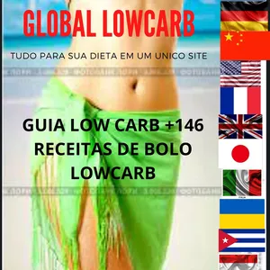 Imagem de Guia lowcarb + 146 BOLOS LOWCARB criado por Global LowCarb na hotmart
