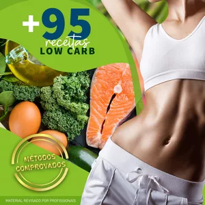 Imagem de capa para o Ebook 100 Receitas Fit e LowCarb