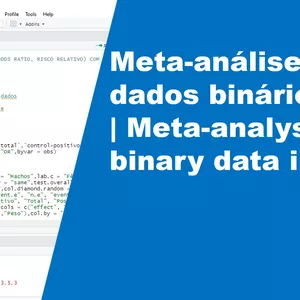Imagem de capa para o Curso online Meta-análise de dados binários em R | Meta-analysis of binary data in R