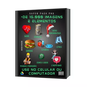 Imagem de capa para o Ebook Super Pack PNG +de 16.000 imagens e elementos
