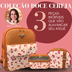Imagem de capa para o Curso online Coleção Doce Cereja - Kit com 3 peças: Necessaire e Mochila