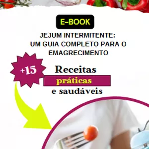 Imagem de capa para o Ebook E-Book jejum intermitente:  Um Guia Completo para o Emagrecimento