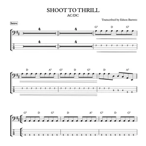 Cover image for Online course SHOOT TO THRILL (AC/DC) Bass Score & Tab Lesson