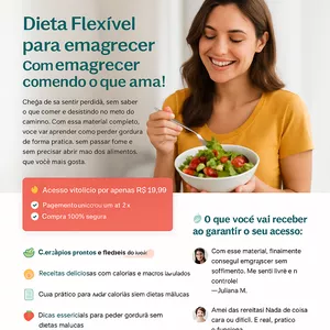 Imagem de capa para o Ebook Emagrecimento com Dieta Flexivel