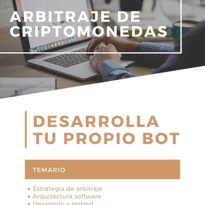 Imagen de portada para Curso online Programa tu propio BOT de Arbitraje de criptomonedas