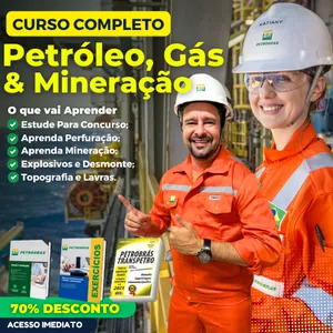 Imagem de capa para o Curso online Curso Completo de Petróleo, Gás e Mineração | Vídeo Aula + Apostilas |