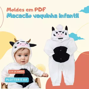Imagem de capa para o Ebook Molde vaquinha infantil 