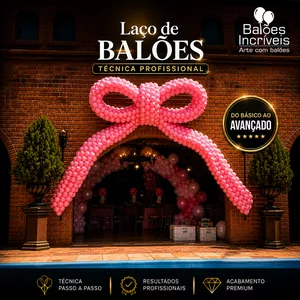 Imagem do curso Laço de balões | Projeto digital + Videoaula