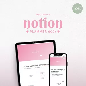 Imagem de capa para o Curso online Notion Planner 2024 - Pink Version