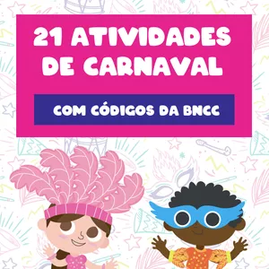 Imagem de capa para o Ebook Kit de atividades de Carnaval com os códigos da BNCC + Banner
