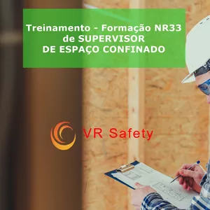 Curso Técnico de Segurança do Trabalho - Treinamento -  Formação NR 33 de SUPERVISOR DE ESPAÇO CONFINADO