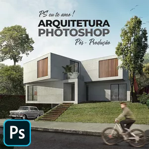 Imagem de capa para o Curso online PS, eu te amo! Photoshop para Arquitetura