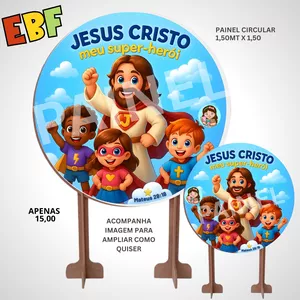 Imagem de capa para o Ebook 🦸‍♂️ PAINEL DIGITAL – JESUS CRISTO, MEU SUPER-HERÓI! ✨
