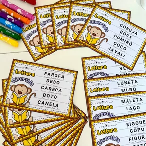 Imagem de capa para o Ebook FICHAS DE LEITURA - PALAVRAS SIMPLES 