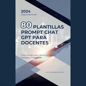 Imagen de portada para Ebook 80 Plantillas Prompt Chat GPT para Docentes