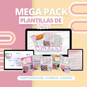 Imagen de portada para Ebook Mega Pack de plantillas de uñas