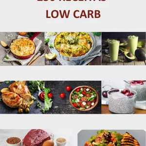 Imagem de capa para o Ebook 250 Receitas Low Carb