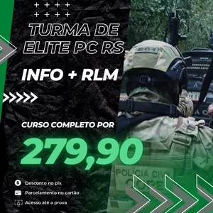 Imagem de capa para o Curso online TURMA ELITE PCRS | INFO + RLM 