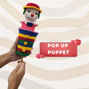 Imagem de capa para o Curso online PALHACINHO POP UP PUPPET