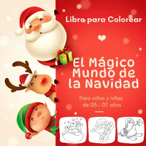 Imagen de portada para Ebook Libro para Colorear El Mágico Mundo de la Navidad