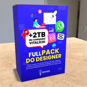 Imagem de capa para o Curso online Pack Designer (2TB) 2025: CapCut Pro + Adobe + Artes Canva e Photoshop + Cursos