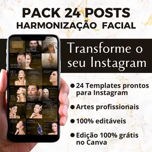 Imagem de capa para o Curso online PACK 24 POSTS HARMONIZAÇÃO FACIAL