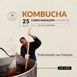 Imagem de capa para o Evento online Kombucha Avançado Comercial - AO VIVO Online em 25/04/2021