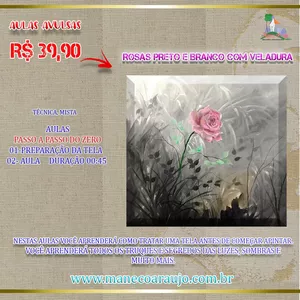 Imagem do curso Rosas Preto e Branco com Veladura