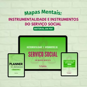 Imagem de capa para o Ebook Mapas Mentais: Instrumentalidade  e  Instrumentos  do Serviço Social