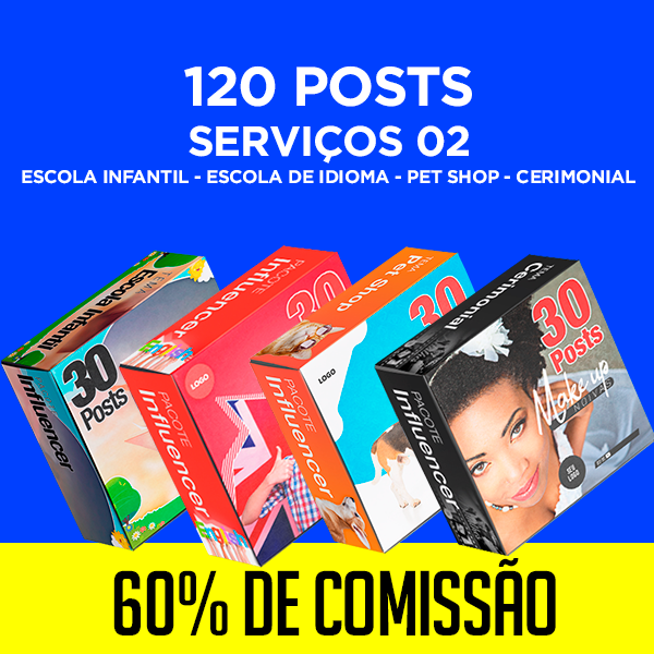 Imagem de Pacote 120 Posts para Serviços 02 - CMZ criado por Agencia Camazo na hotmart