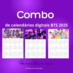 Imagem de capa para o Ebook Calendário BTS 2025