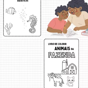 Imagem de capa para o Ebook Livro para colorir infantil