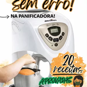 Imagem de capa para o Ebook Pão sem erro!-Receitas de pão na panificadora elétrica.