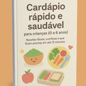 Imagem de capa para o Ebook Cardápio rápido e saudavel para crianças (0 a 6 anos)