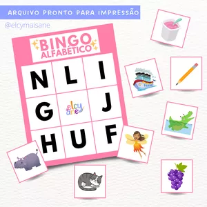 Imagem de capa para o Ebook BINGO ALFABÉTICO