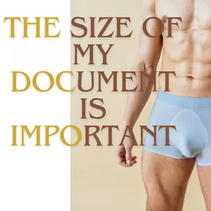 Cover image for Ebook THE SIZE OF MY DOCUMENT IS IMPORTANT