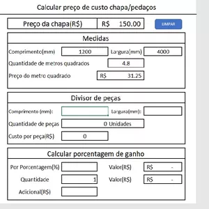 Imagem de capa para o Ebook TB 07 Cnc Router  laser plasma Planilha pra calcular custo chapa com macro e hora maquina