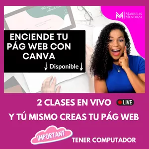 Imagen de portada para Curso online ENCIENDE TU PAG WEB CON CANVA!