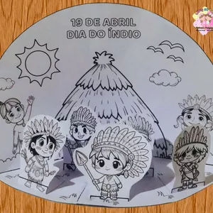 Imagem de capa para o Ebook 💙Atividade interativa dia do indo maquete 💙