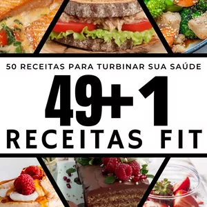 Imagem de capa para o Ebook 49+1 Receitas Fit 