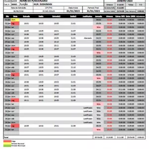 Imagem de capa para o Curso online Planilha de Cálculo De Horas Extras, Noturnas e Faltas