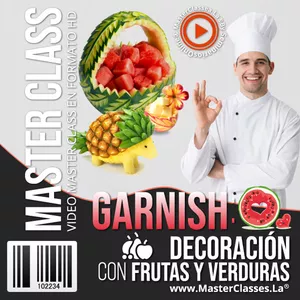 Imagen de portada para Curso online Garnish Decoración con Frutas y Verduras