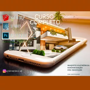 Imagem de capa para o Curso online Do Zero ao Avançado- SketchUp + Lumion + Photoshop 