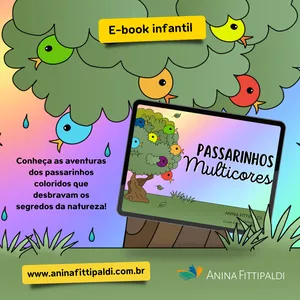 Imagem de capa para o Ebook Ebook Infantil Passarinhos Multicores