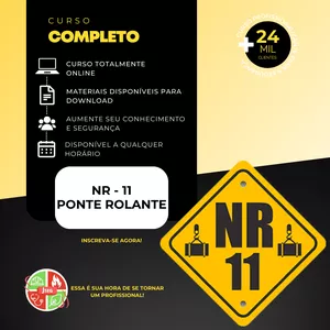 Imagem de capa para o Curso online NR-11 - Ponte Rolante (Vídeos e Slides)