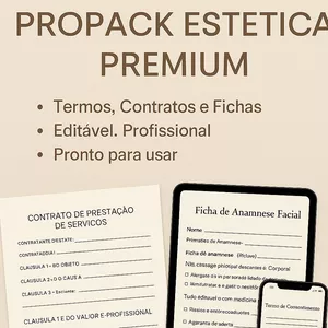 Imagem de capa para o Ebook ProPack Estética Premium