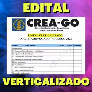 Imagem de capa para o Ebook ADVOGADO - CREA GOIAS 2023 - Edital Verticalizado + ORDEM DE PRIORIDADE DOS ASSUNTOS E DISCIPLINAS