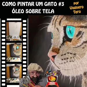 Imagem de capa para o Curso online Como pintar um Gato #3 - Óleo Sobre Tela